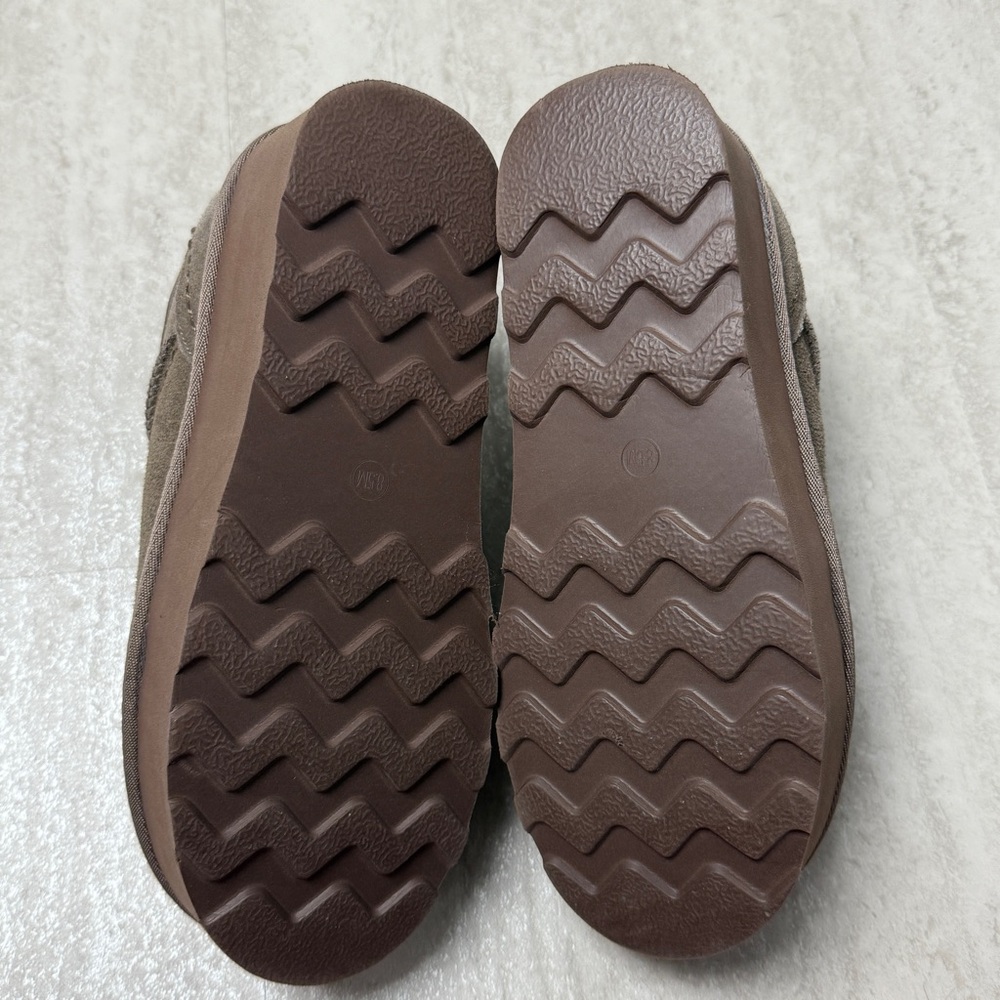 Women’s Platform Slip-On Suede Shoe - Taupe - Picture 7 of 9